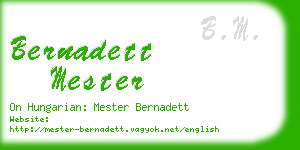 bernadett mester business card